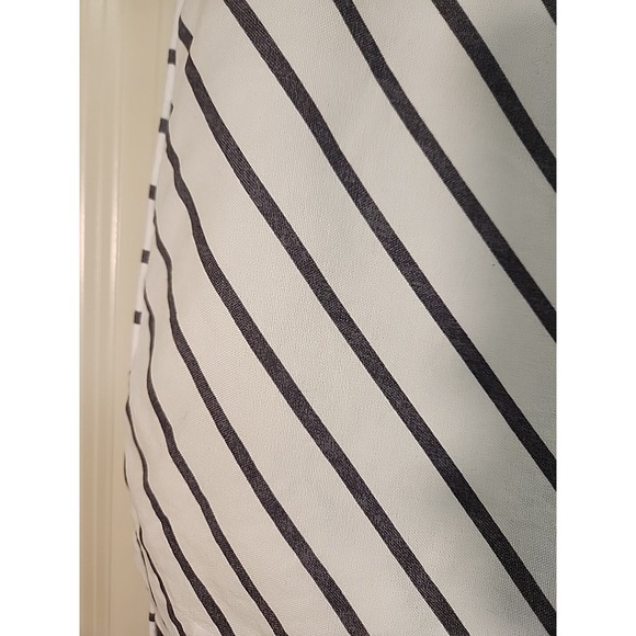 Set of 2 Pottery Barn Striped Pillow Cover Gray White 20x20 2015 Diagonal Washed - Picture 9 of 10